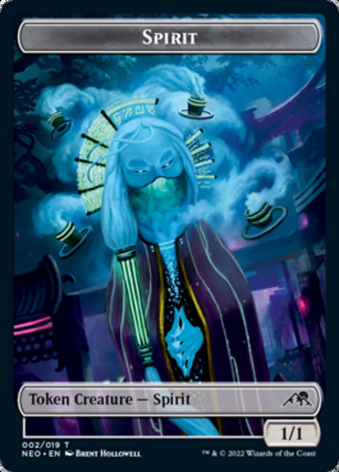 Spirit (002) // Construct (015) Double-Sided Token [Kamigawa: Neon Dynasty Tokens] | Game Grid - Logan