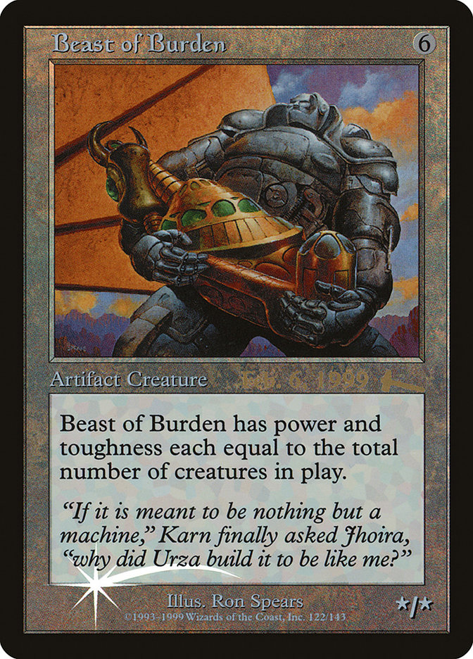 Beast of Burden [Urza's Legacy Promos] | Game Grid - Logan