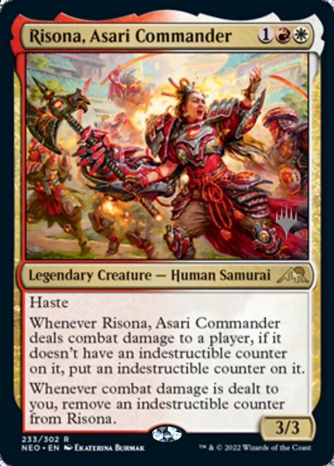 Risona, Asari Commander (Promo Pack) [Kamigawa: Neon Dynasty Promos] | Game Grid - Logan