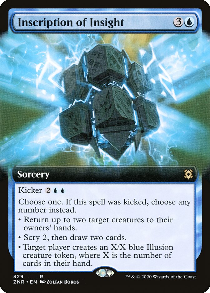 Inscription of Insight (Extended Art) [Zendikar Rising] | Game Grid - Logan