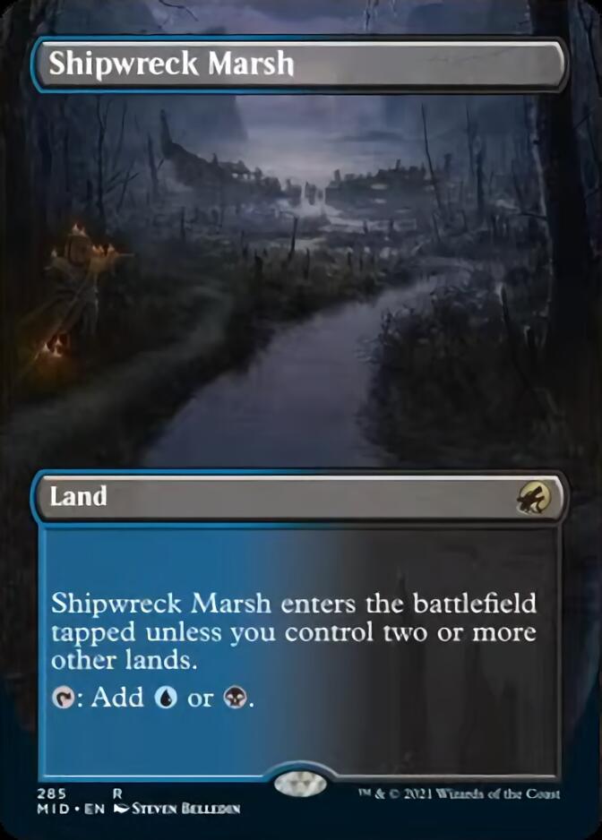 Shipwreck Marsh (Borderless Alternate Art) [Innistrad: Midnight Hunt] | Game Grid - Logan