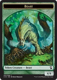Beast (013) // Plant Double-Sided Token [Commander 2018 Tokens] | Game Grid - Logan