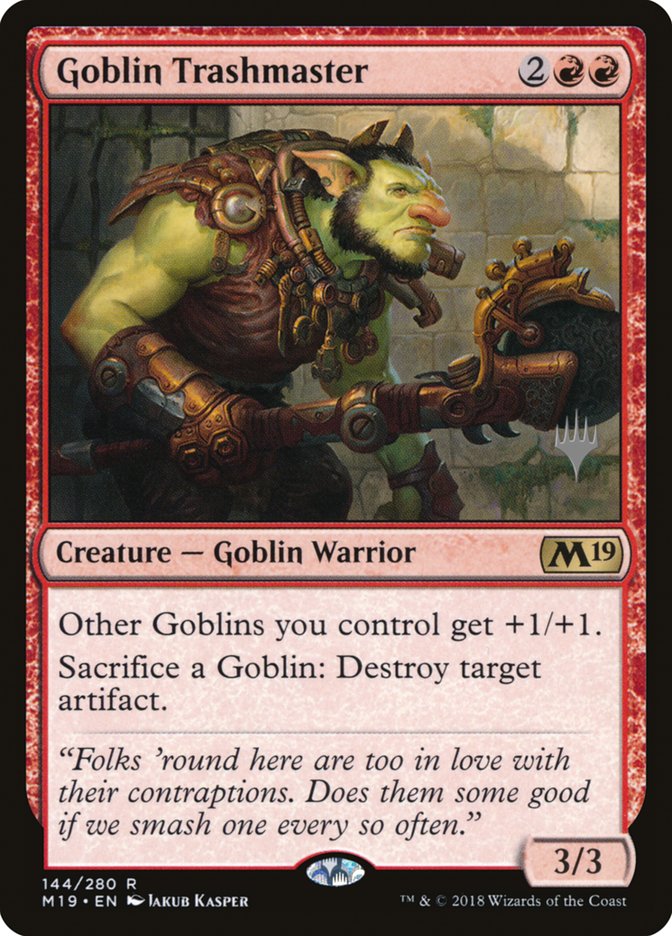 Goblin Trashmaster (Promo Pack) [Core Set 2019 Promos] | Game Grid - Logan