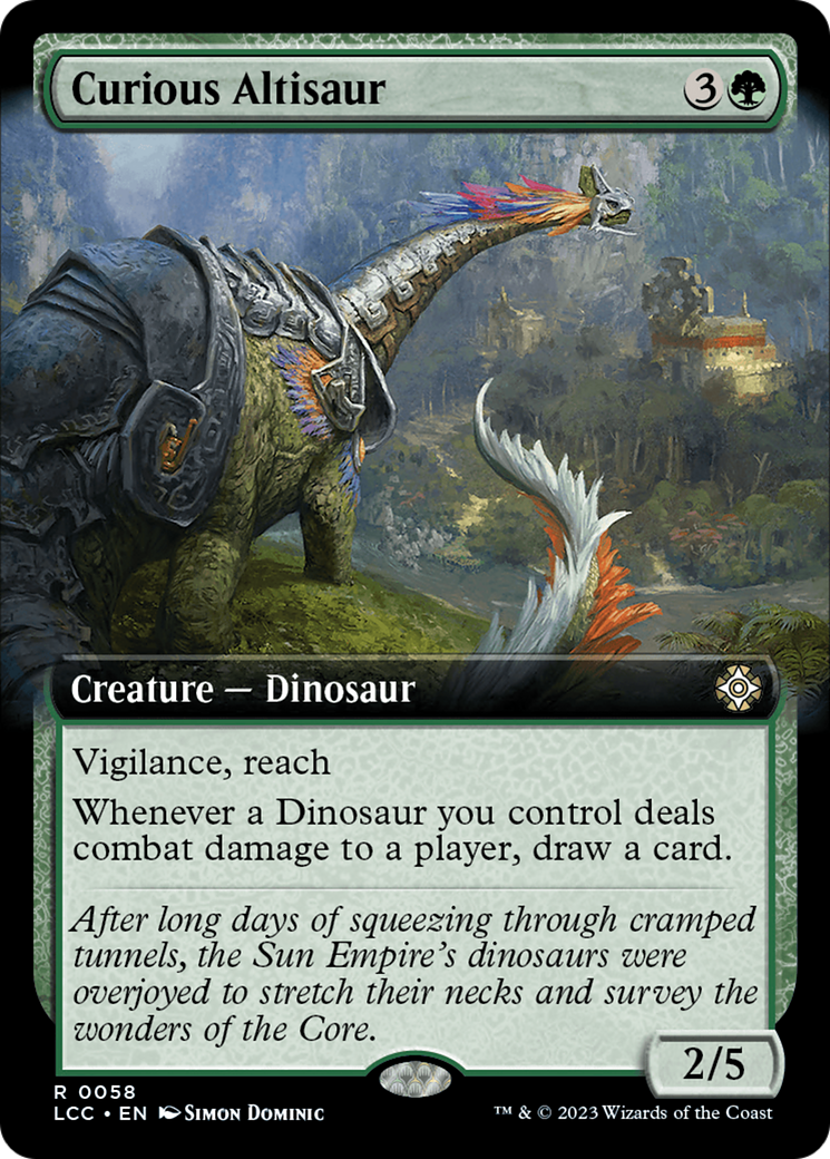 Curious Altisaur (Extended Art) [The Lost Caverns of Ixalan Commander] | Game Grid - Logan