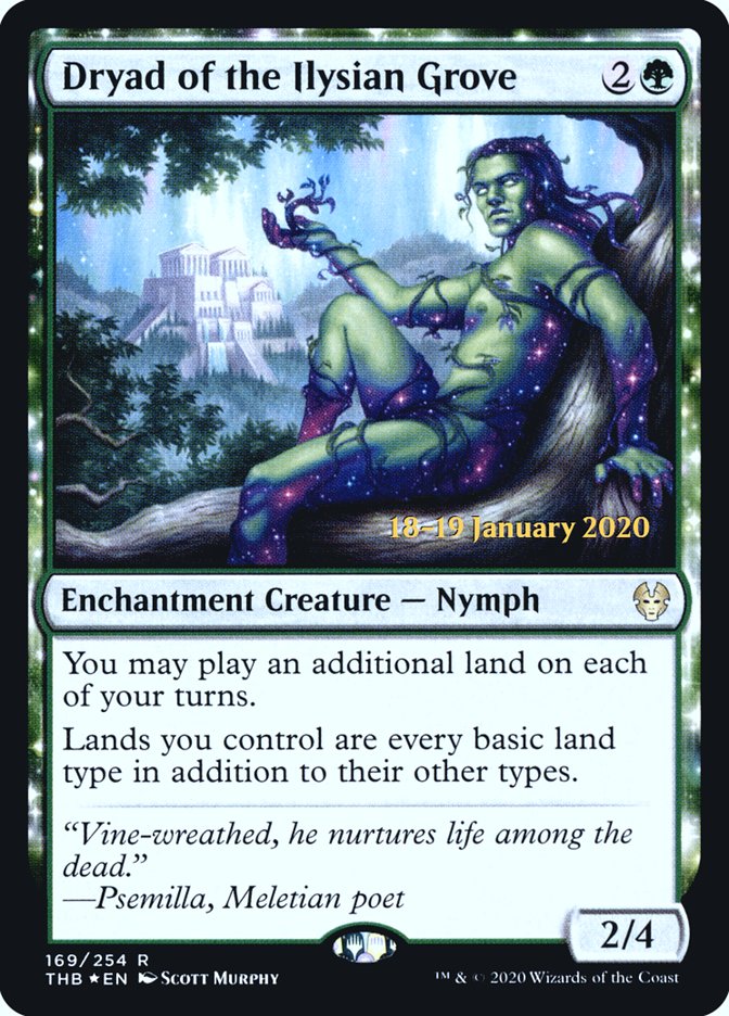 Dryad of the Ilysian Grove [Theros Beyond Death Prerelease Promos] | Game Grid - Logan