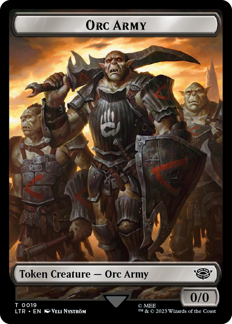 Orc Army (0019) // Food (0022) Double-Sided Token (Surge Foil) [The Lord of the Rings: Tales of Middle-Earth Tokens] | Game Grid - Logan