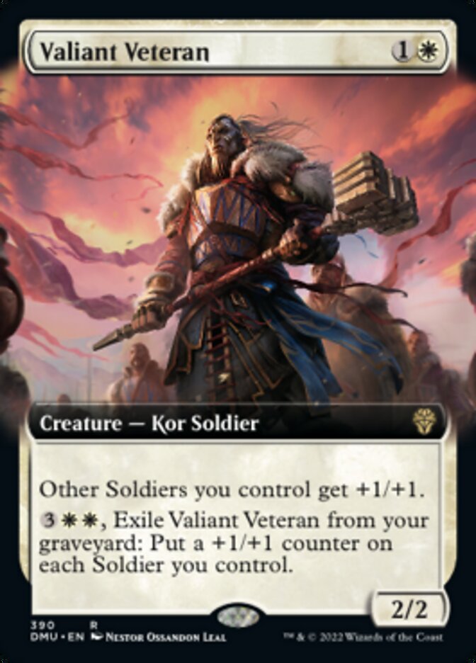 Valiant Veteran (Extended Art) [Dominaria United] | Game Grid - Logan