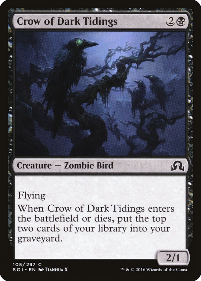 Crow of Dark Tidings [Shadows over Innistrad] | Game Grid - Logan