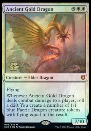 Ancient Gold Dragon [Commander Legends: Battle for Baldur's Gate Prerelease Promos] | Game Grid - Logan