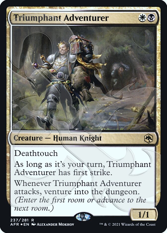 Triumphant Adventurer (Ampersand Promo) [Dungeons & Dragons: Adventures in the Forgotten Realms Promos] | Game Grid - Logan