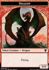 Dragon (006) // Gold Double-Sided Token [Commander 2017 Tokens] | Game Grid - Logan