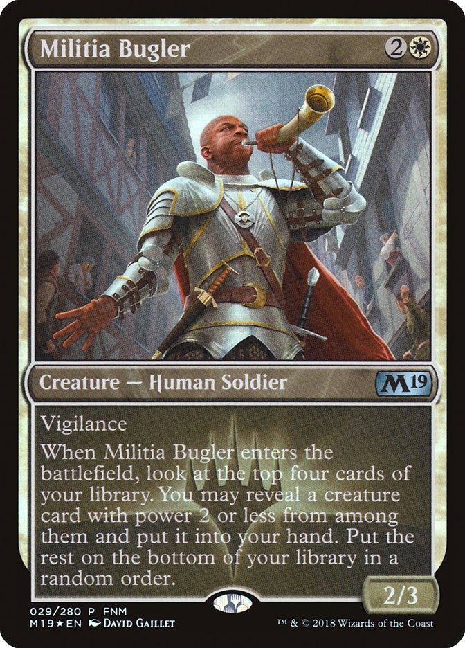 Militia Bugler (FNM) [Core Set 2019 Promos] | Game Grid - Logan