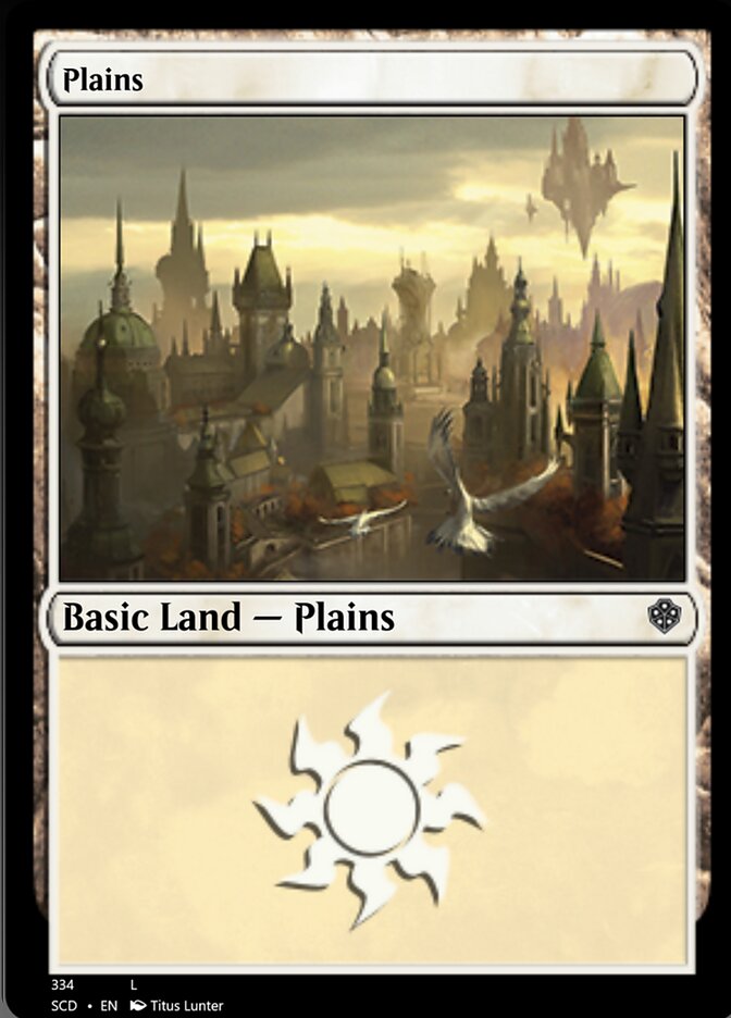 Plains (334) [Starter Commander Decks] | Game Grid - Logan