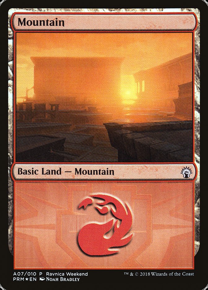 Mountain (A07) [Ravnica Allegiance Ravnica Weekend] | Game Grid - Logan