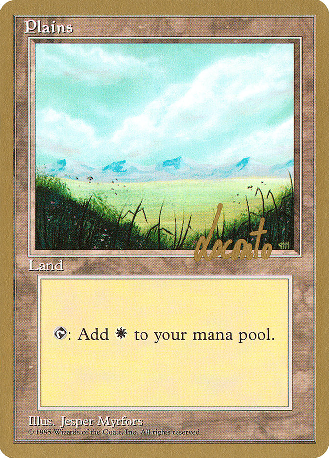 Plains (ml366) (Michael Loconto) [Pro Tour Collector Set] | Game Grid - Logan