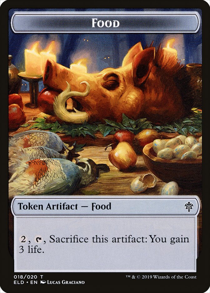 Faerie // Food (18) Double-Sided Token [Throne of Eldraine Tokens] | Game Grid - Logan