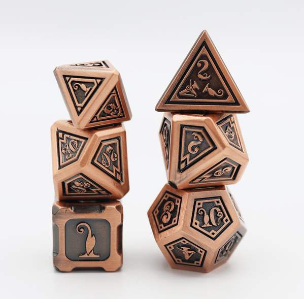 Alchemist Metals RPG Dice Set: Copper | Game Grid - Logan