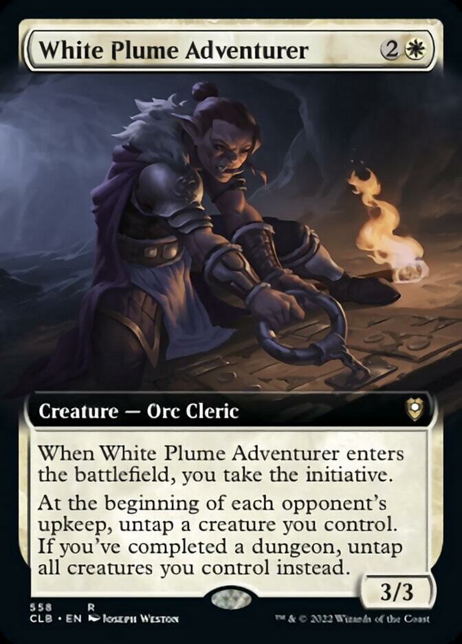 White Plume Adventurer (Extended Art) [Commander Legends: Battle for Baldur's Gate] | Game Grid - Logan