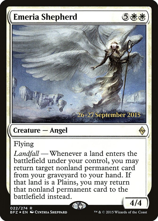 Emeria Shepherd [Battle for Zendikar Prerelease Promos] | Game Grid - Logan