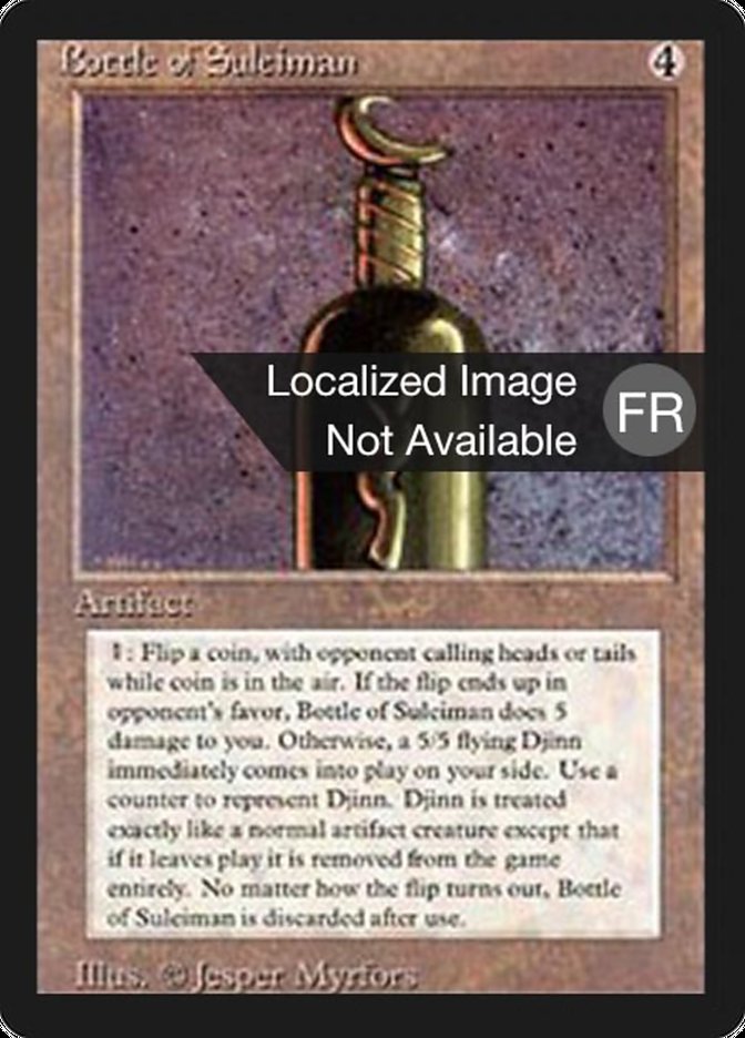 Bottle of Suleiman [Foreign Black Border] | Game Grid - Logan