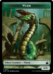 Spirit (0018) // Wurm Double-Sided Token [Ravnica Remastered Tokens] | Game Grid - Logan