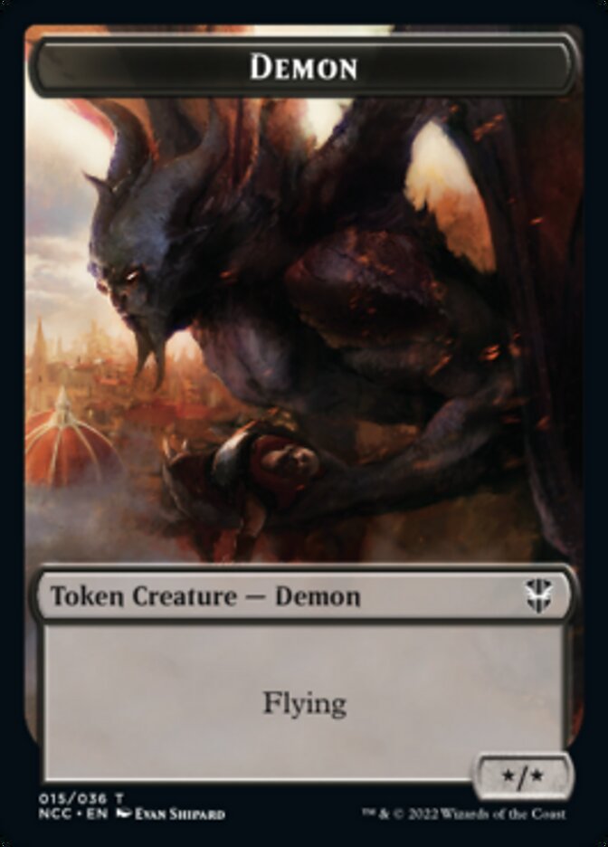 Demon // Copy Double-Sided Token [Streets of New Capenna Commander Tokens] | Game Grid - Logan