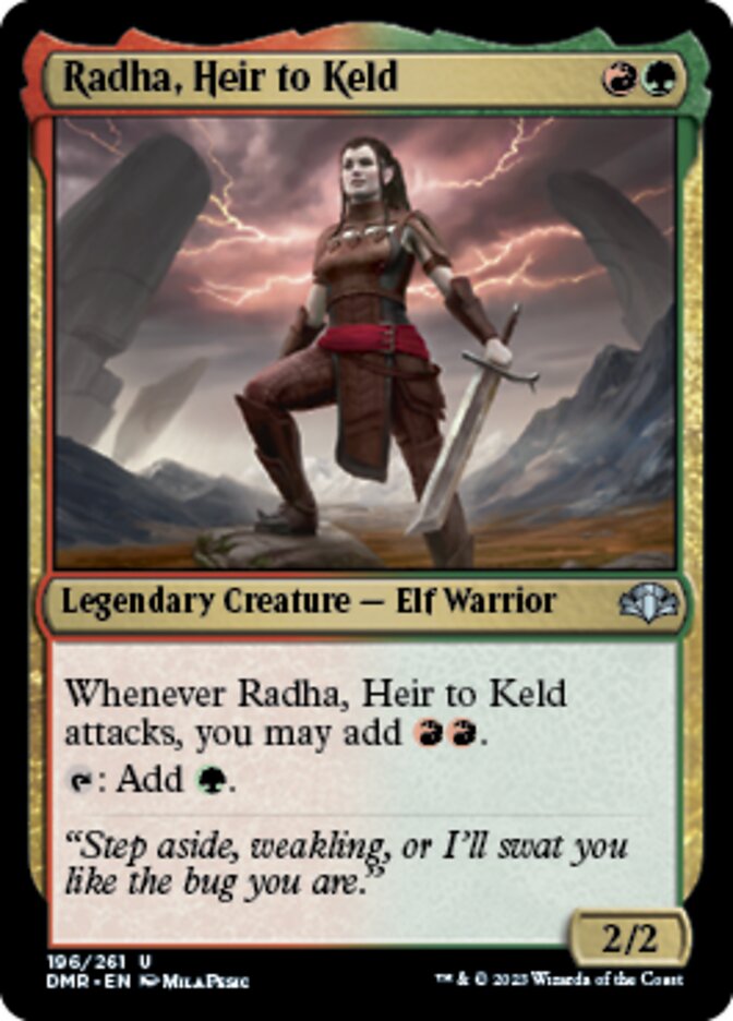 Radha, Heir to Keld [Dominaria Remastered] | Game Grid - Logan