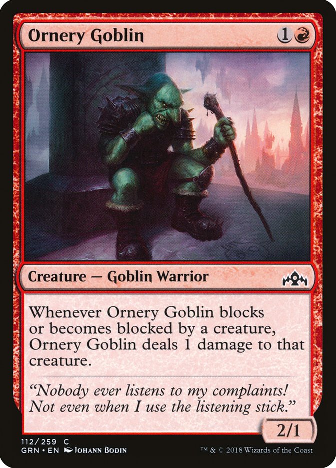 Ornery Goblin [Guilds of Ravnica] | Game Grid - Logan
