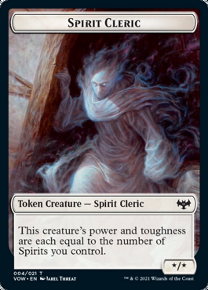 Blood // Spirit Cleric Double-Sided Token [Innistrad: Crimson Vow Tokens] | Game Grid - Logan