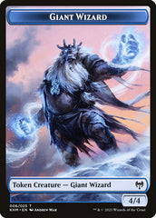 Human Warrior // Giant Wizard Double-Sided Token [Kaldheim Tokens] | Game Grid - Logan