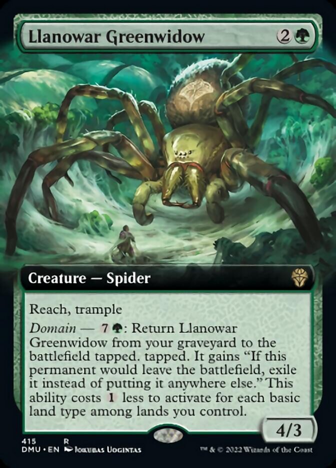 Llanowar Greenwidow (Extended Art) [Dominaria United] | Game Grid - Logan