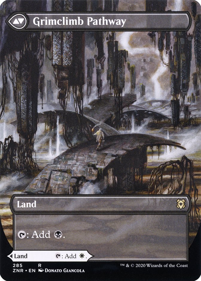 Brightclimb Pathway // Grimclimb Pathway (Borderless Alternate Art) [Zendikar Rising] | Game Grid - Logan