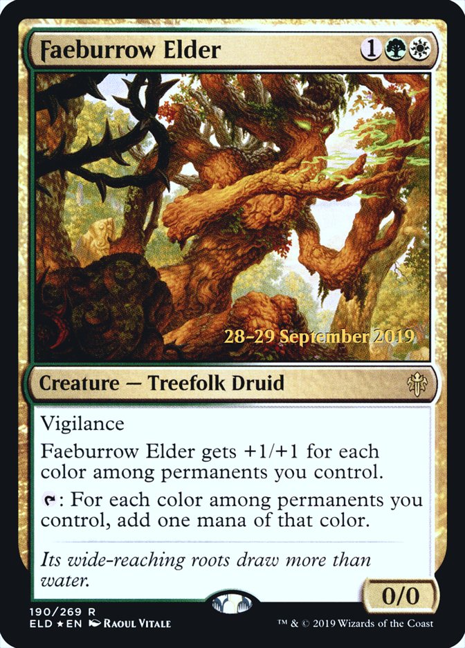 Faeburrow Elder [Throne of Eldraine Prerelease Promos] | Game Grid - Logan