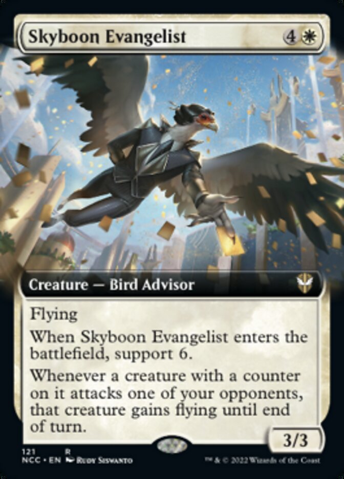 Skyboon Evangelist (Extended Art) [Streets of New Capenna Commander] | Game Grid - Logan