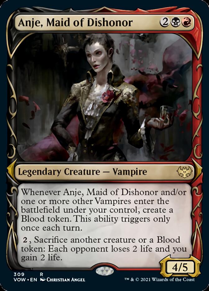 Anje, Maid of Dishonor (Showcase Fang Frame) [Innistrad: Crimson Vow] | Game Grid - Logan
