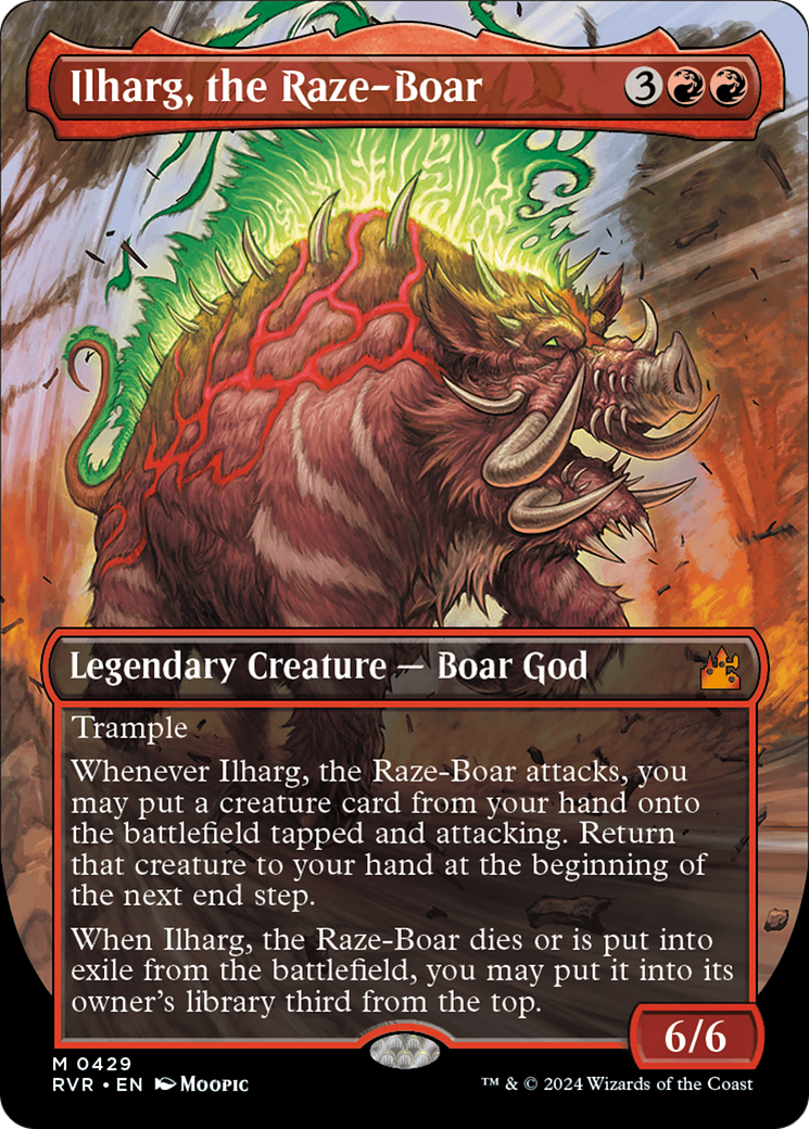 Ilharg, the Raze-Boar (Anime Borderless) [Ravnica Remastered] | Game Grid - Logan
