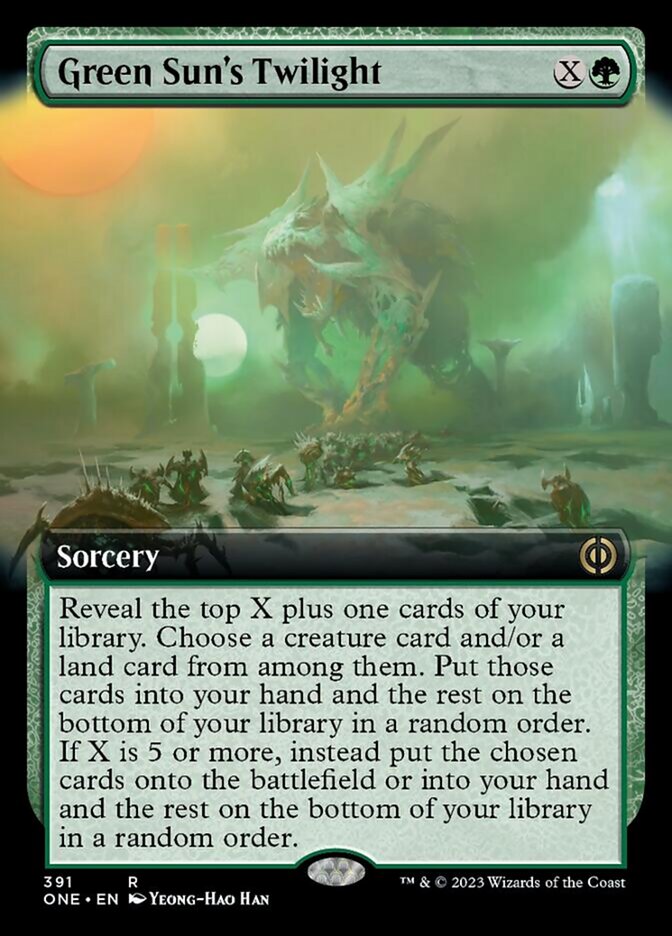 Green Sun's Twilight (Extended Art) [Phyrexia: All Will Be One] | Game Grid - Logan