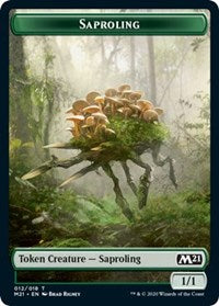 Saproling // Zombie Double-Sided Token [Core Set 2021 Tokens] | Game Grid - Logan