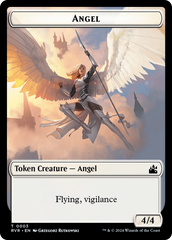 Spirit (0018) // Angel (0003) Double-Sided Token [Ravnica Remastered Tokens] | Game Grid - Logan