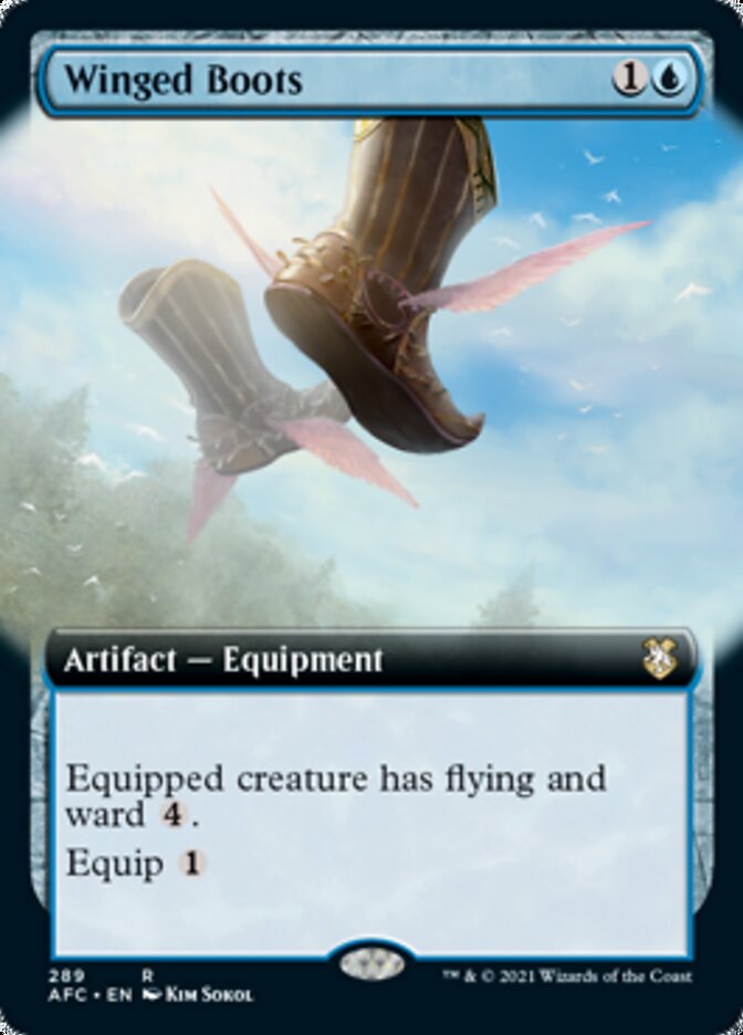 Winged Boots (Extended Art) [Dungeons & Dragons: Adventures in the Forgotten Realms Commander] | Game Grid - Logan