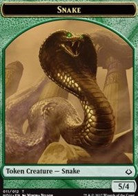 Snake // Warrior Double-Sided Token [Hour of Devastation Tokens] | Game Grid - Logan