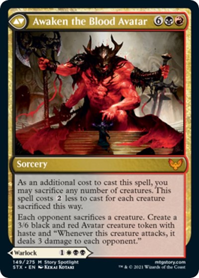 Extus, Oriq Overlord // Awaken the Blood Avatar [Strixhaven: School of Mages Prerelease Promos] | Game Grid - Logan