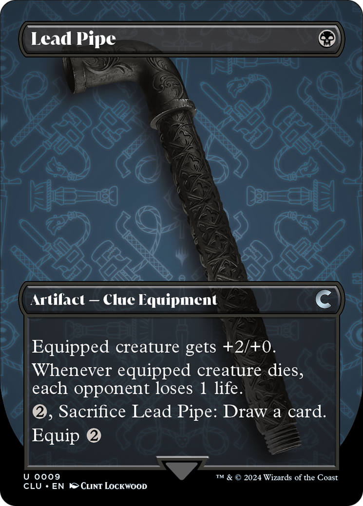 Lead Pipe (Borderless) [Ravnica: Clue Edition] | Game Grid - Logan