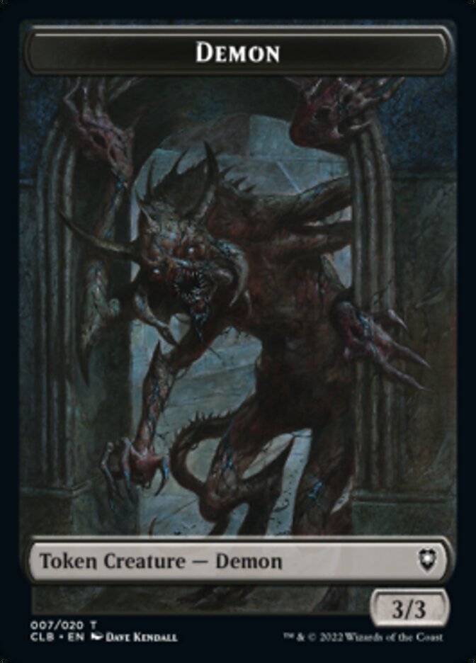 Treasure // Demon Double-Sided Token [Commander Legends: Battle for Baldur's Gate Tokens] | Game Grid - Logan