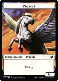 Pegasus // Human Double-Sided Token [Commander 2019 Tokens] | Game Grid - Logan