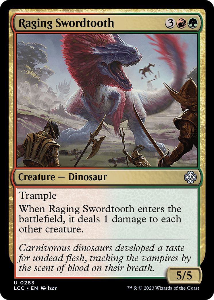Raging Swordtooth [The Lost Caverns of Ixalan Commander] | Game Grid - Logan