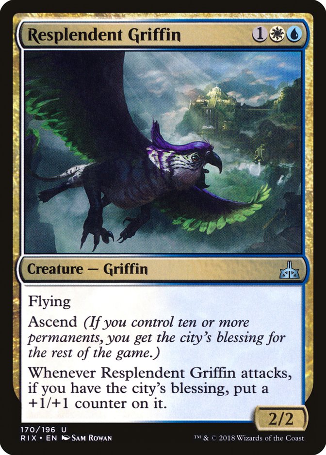 Resplendent Griffin [Rivals of Ixalan] | Game Grid - Logan