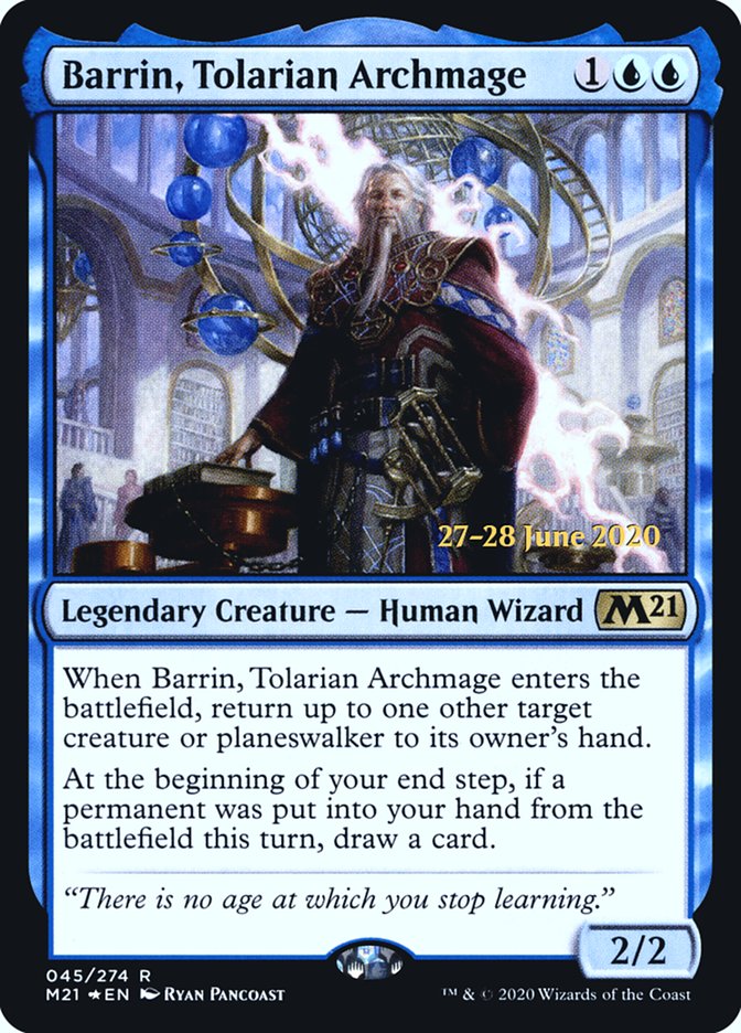 Barrin, Tolarian Archmage [Core Set 2021 Prerelease Promos] | Game Grid - Logan