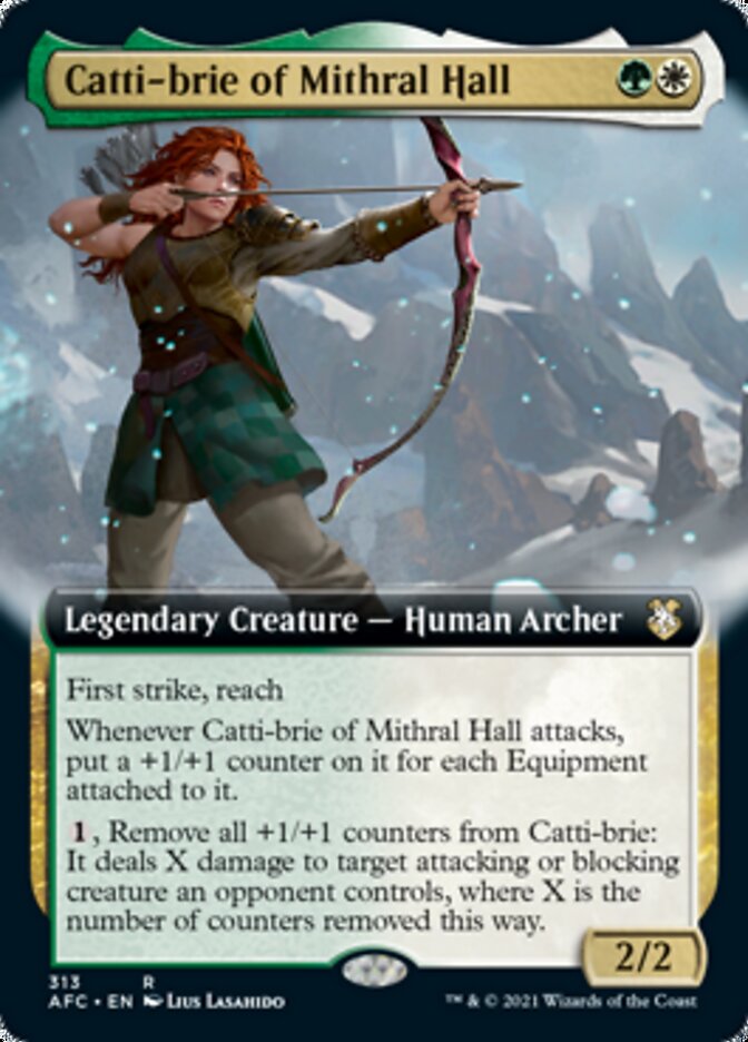 Catti-brie of Mithral Hall (Extended Art) [Dungeons & Dragons: Adventures in the Forgotten Realms Commander] | Game Grid - Logan