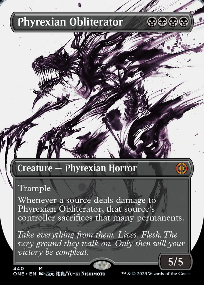 Phyrexian Obliterator (Borderless Ichor Step-and-Compleat Foil) [Phyrexia: All Will Be One] | Game Grid - Logan